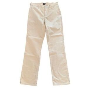 J. Crew NWT Corduroy Pants Straight Leg Casual Everyday Trousers Ecru Size 26